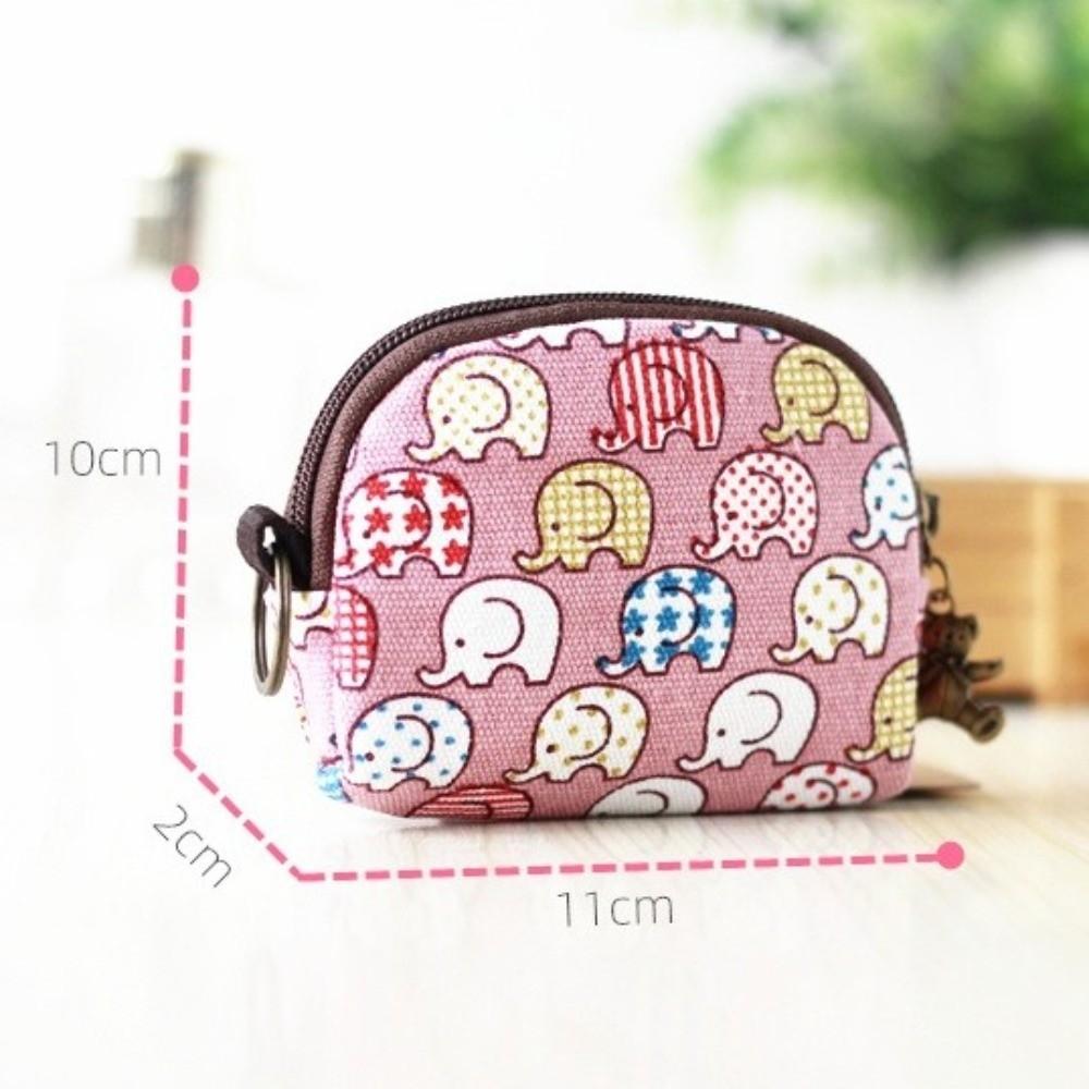 Portable Vintage Printed Coin Purse Cat Canvas Women Wallet Pouch Storage Bag Zipper Change Money Organizers Gift