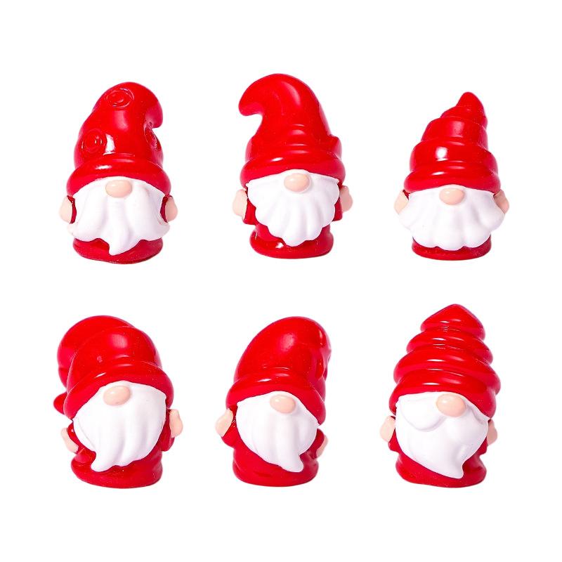Statuine di Nani di Natale, Paesaggio Innevato Auto Desktop, Accessori Decorativi Artigianato in Resina
