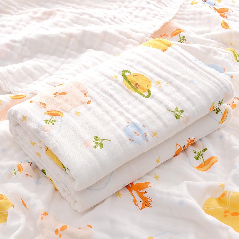 Pure Cotton Baby Bath Towel - Newborn Swaddle Sheet