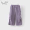 DaveBella Girls' Chenille Fleece-Lined Wide-Leg Pants