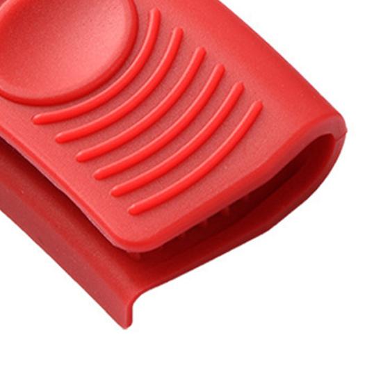 Pair Silicone Pot Handle Covers Heat Resistant Kitchen Pot Clip