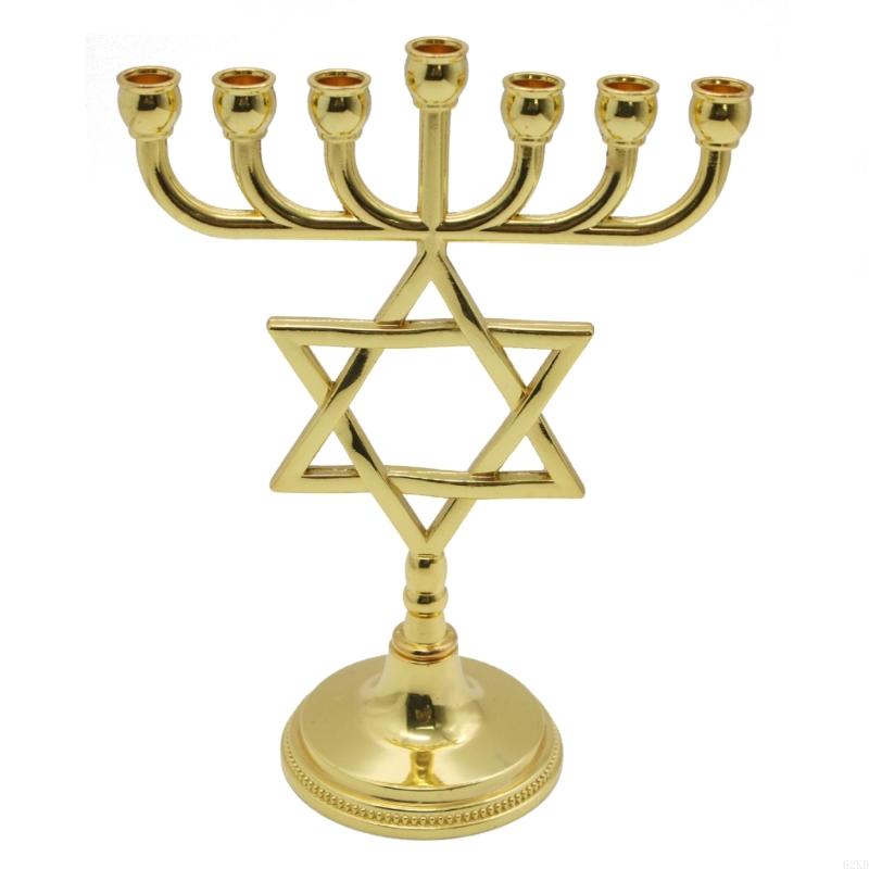 62KD Je Star Holder 7 Branch Metal Menorah Candelabra Je Home Decors