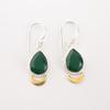 Green Onyx Gemstone 925 Stamped Silver Jewelry Handmade Statement Earrings 1.5" EE-162-15