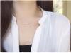 Elegant Curved Pipe Necklace - Short European & American Style Clavicle Chain for Women