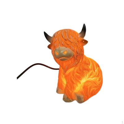 Cattle Lamp 3D Cow Night Lighting Accent Light Animal Table for NightStand Farmhouse