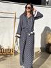 Women's Long Sleeve Shirt & High Waist Pants Two-Piece Set with Positioning Print