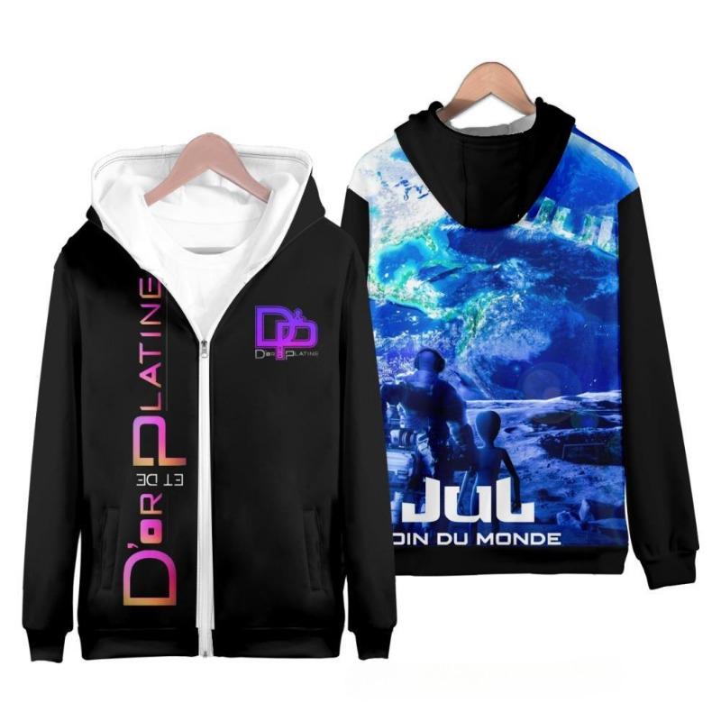 Rapper JuL 3D Print Hoodies Men Women Fashion Streetwear Oversized Sweatshirts Hip Hop Zipper Hoodie Male Tracksuit Man Clothing