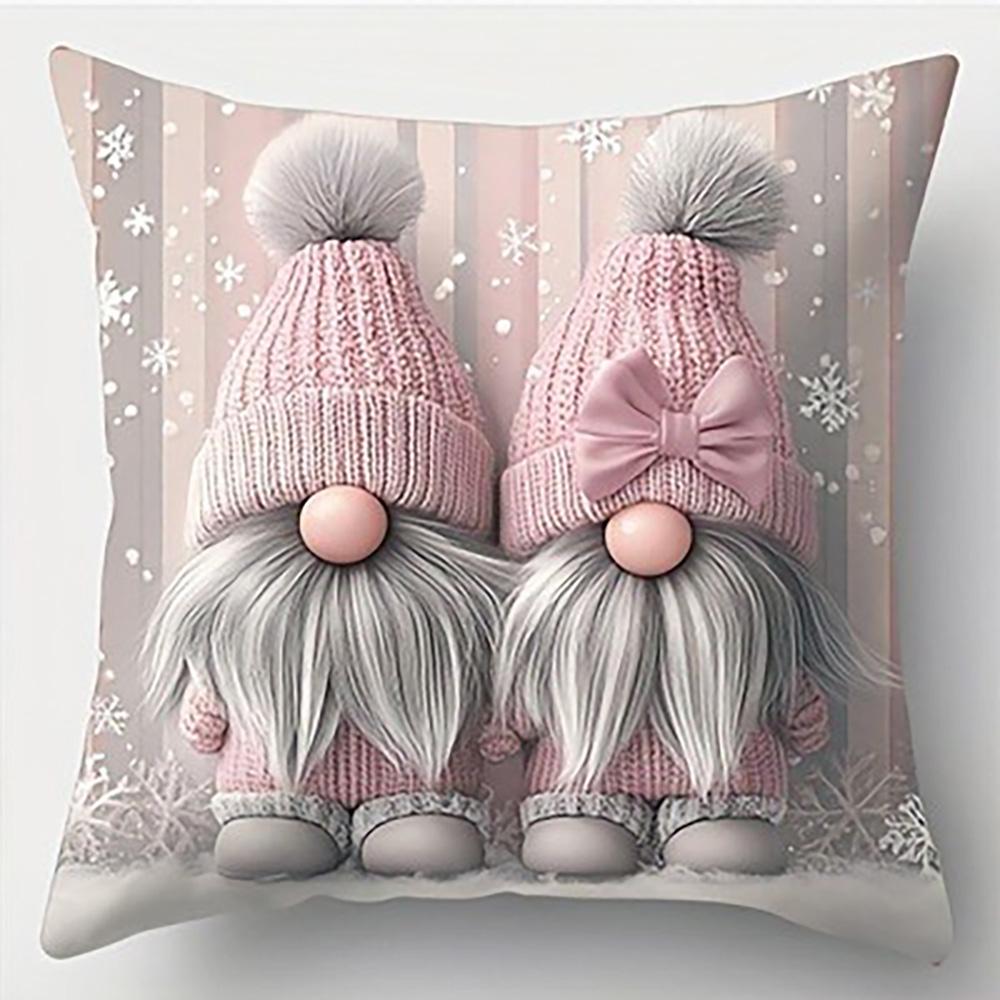1 Stück Weihnachten Schneemann Kissenbezüge ,Geeignet für Weihnachts-Heimdekoration Kissenbezug, ohne Kissenkern.