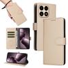 For Xiaomi 15T Case RFID Blocking 3 Card Slots PU Leather Phone Cover with Wrist Strap