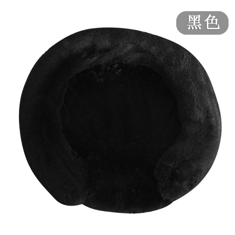 U‑Shaped Fluffy Plush Dog Bed Soft Round Calming Pet Sofa Warm Cushion for Medium Large Dogs Washable Sleeping Nest