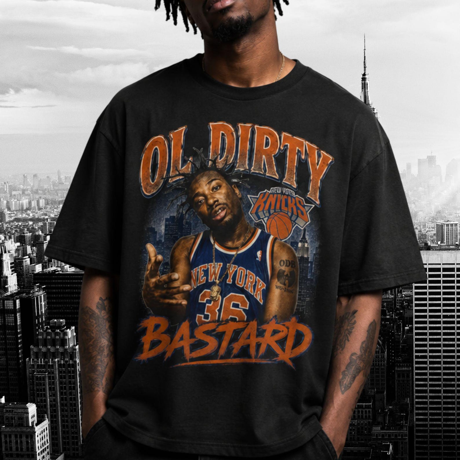 ODB WU NY Knicks Pigeon 2026 Unisex T Shirt 3XL