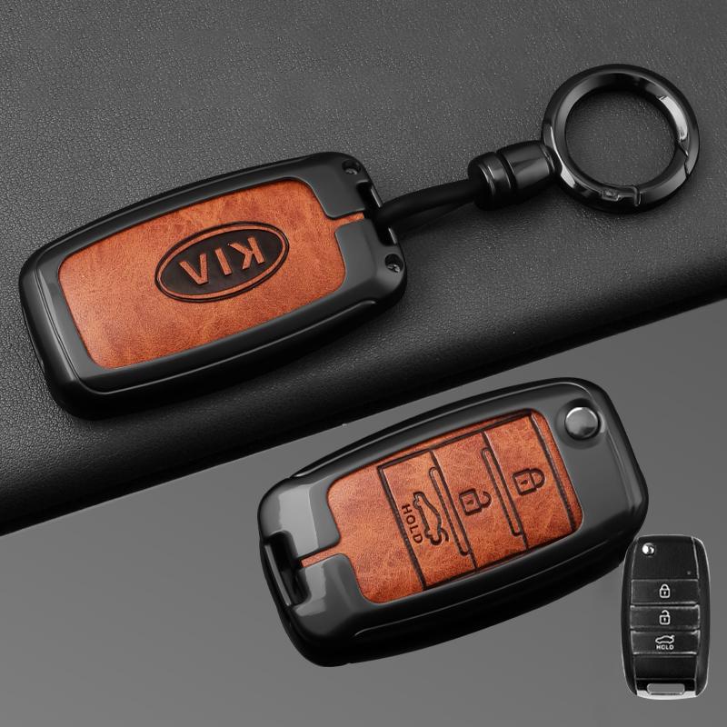 2026 Hot Car Sticker Alloy Car Flip Key Case Cover Shell Fob For KIA RIO 3 K2 K3 K4 K5 Sportege Picanto Optima Soul Ceed Sorento