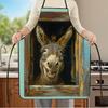 1pc of Fun Animal Apron, a Household Kitchen Apron, Perfect for Baking and Cooking, an Ideal Gift for Couples, with a Dreamy Design, Made of Polyester