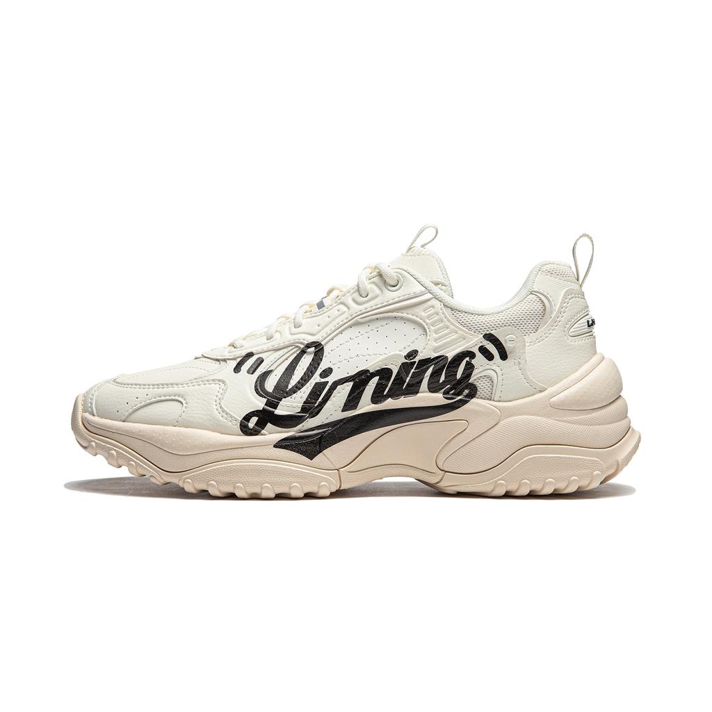 Li Ning Churui Comfortable Versatile Thick Sole Height Increasing Non-Slip Wear-Resistant Low-Top Casual Shoes Men sneakers Off-White AGCU191-5