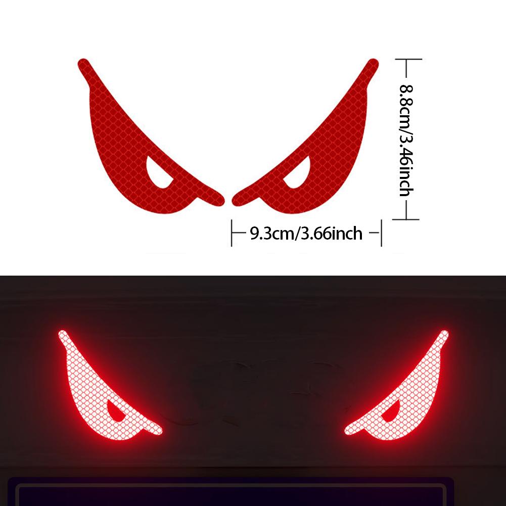 

2 шт. светоотражающие наклейки на мотоциклетные шлемы Devil s Eye, декор для ночного освещения для автомобилей KTM Honda, светоотражающие наклейки красный