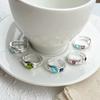 Simple Design Zircon Ring Minimalist Handmade Gemstone Ring Opal Ring  Party Jewelry
