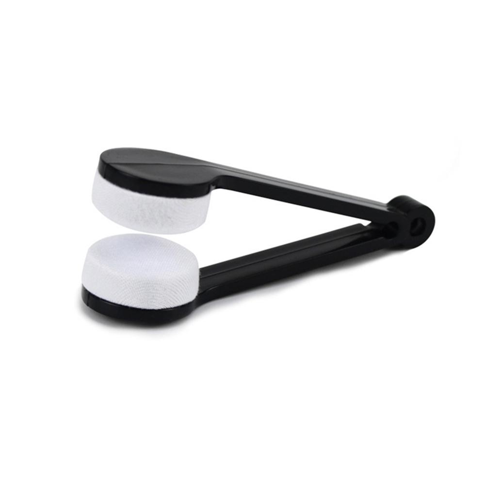 

1 шт. Новые креативные двусторонние портативные многофункциональные чистящие салфетки для очков, солнцезащитных очков, микрофибровые чистящие щетки чёрный