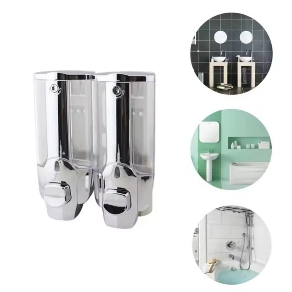 ABS Wall-mounted Liquid Dispenser Manual Operation Shower Dispenser Press Soap Organizer  Office