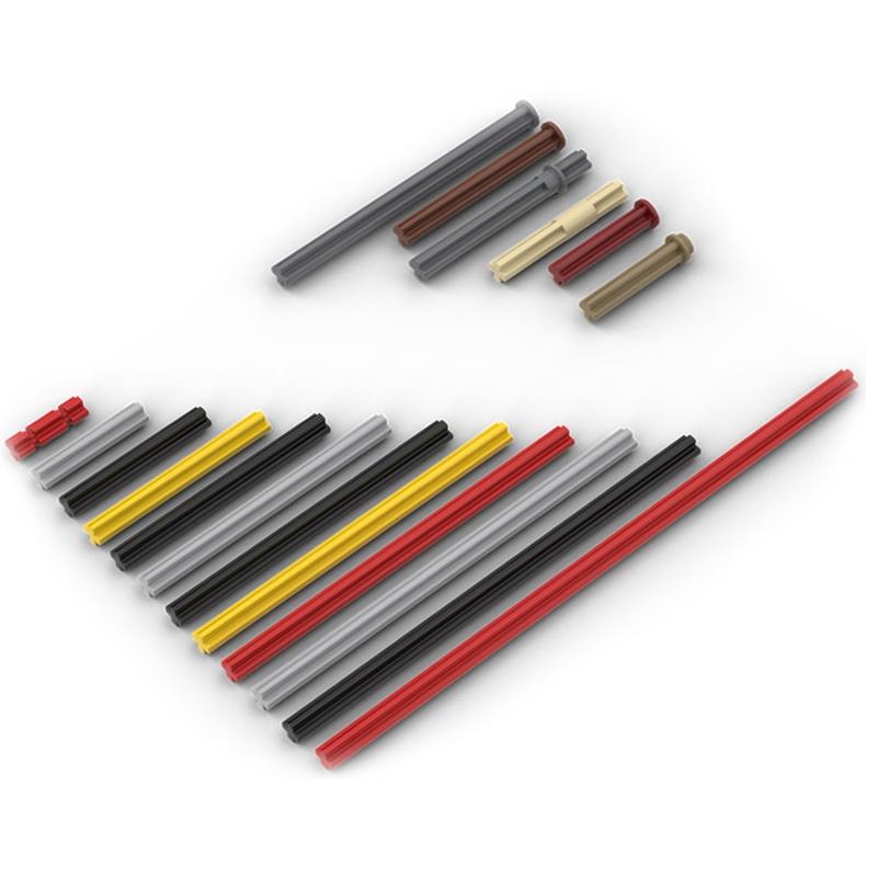 High-tech Parts 10PCS/lot MOC Cross Axles Building Blocks Accessories Compatible with Lego Parts 6587/24316/15462/3737/3706