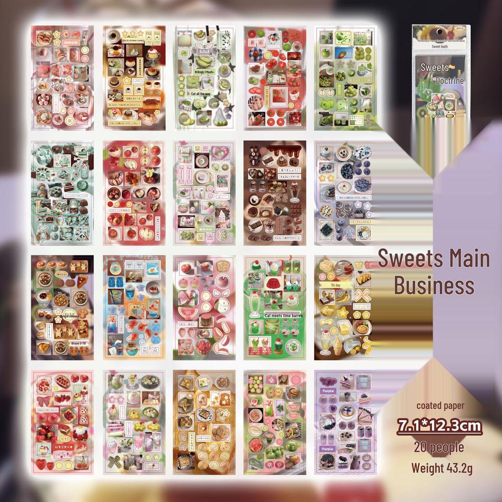 Japanese Food Old Dream Core Style Sticker Book: 20 Instant Flash Frame Cut-out Film Sheets for Journaling and Collage