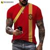 Summer Spain Flag 3D Printed T-shirt Men Harajuku Casual Oversized T Shirt Unisex Hip Hop Streetwear Cool Tops España