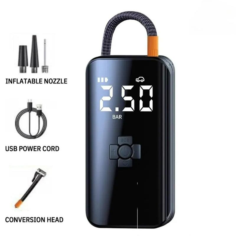 New Wireless Portable Air Compressor Universal Electric Tire Pump with Pressure Sensor for Car Motorcycle Basketball Inflatable