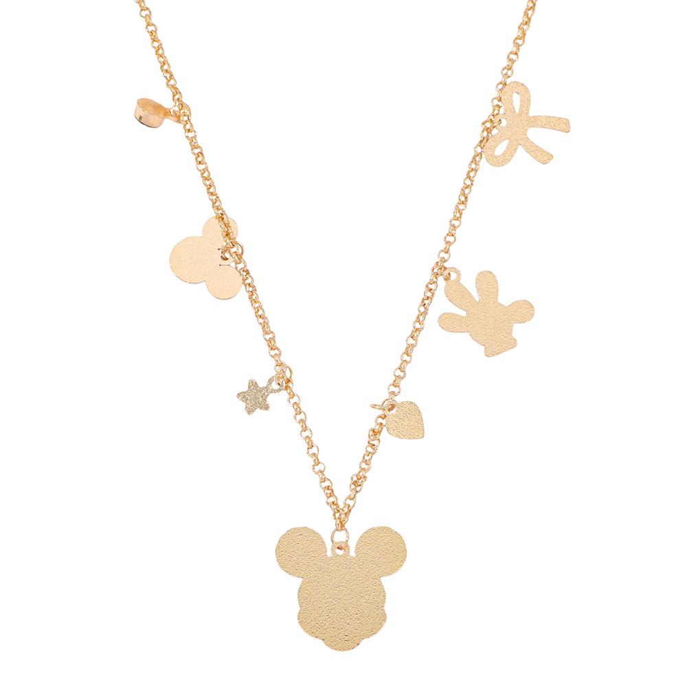 And Minnie Mouse Oil Drip Alloy Pendant Necklace, Simple Multi-Layer Collarbone Necklace, Cartoon Cosplay Jewelry