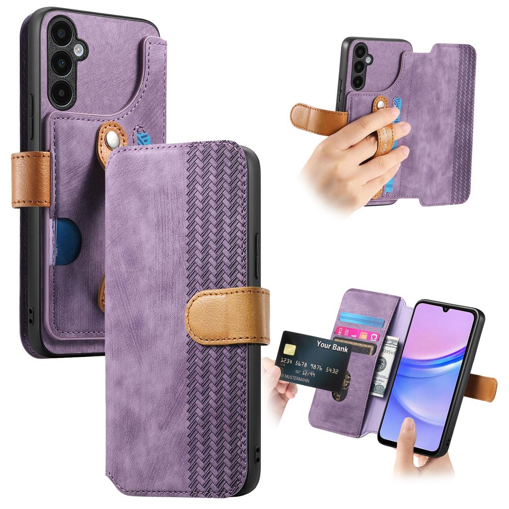 For Samsung Galaxy A37 5G Case Anti-Drop Leather Phone Cover with Stand