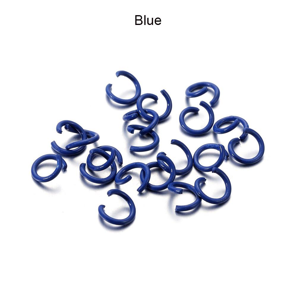 100Pcs/Lot 1.2x8mm Colorful Metal Open Jump Rings Split Jump Ring Connector for DIY Jewelry Making Findings Accessories Supplies