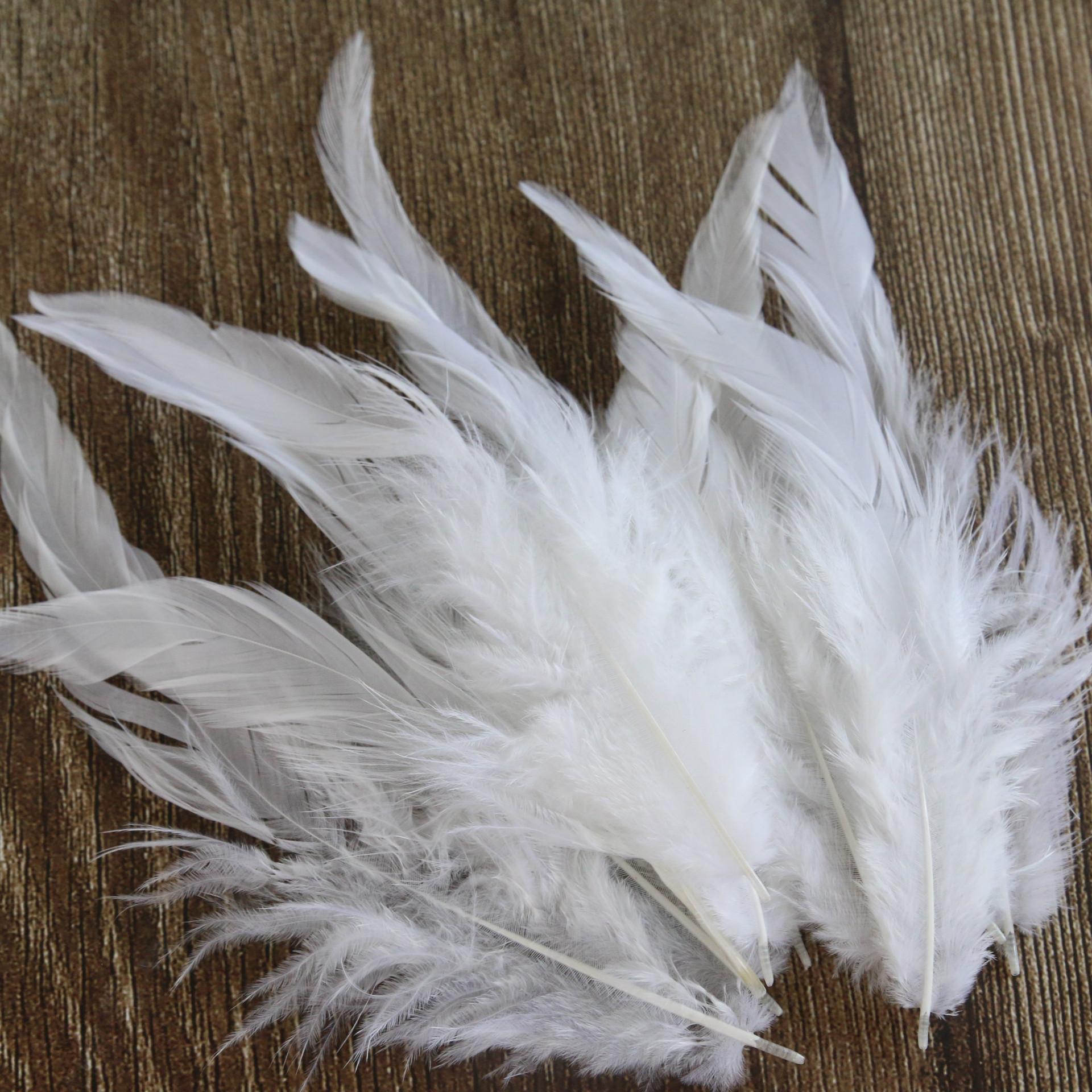 

Перо своїми руками 6-8 розміру, біле плавальне пір я, ювелірні аксесуари, прикраса мережі Dream Network 10 білий