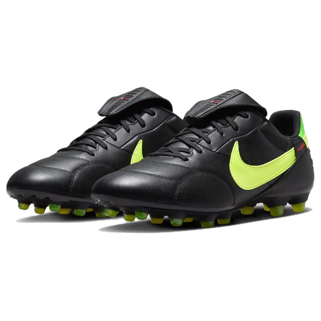 Nike Premier 3 Low FG Black Green Strike Unisex Sneakers Bright-Crimson Volt HM0265-008