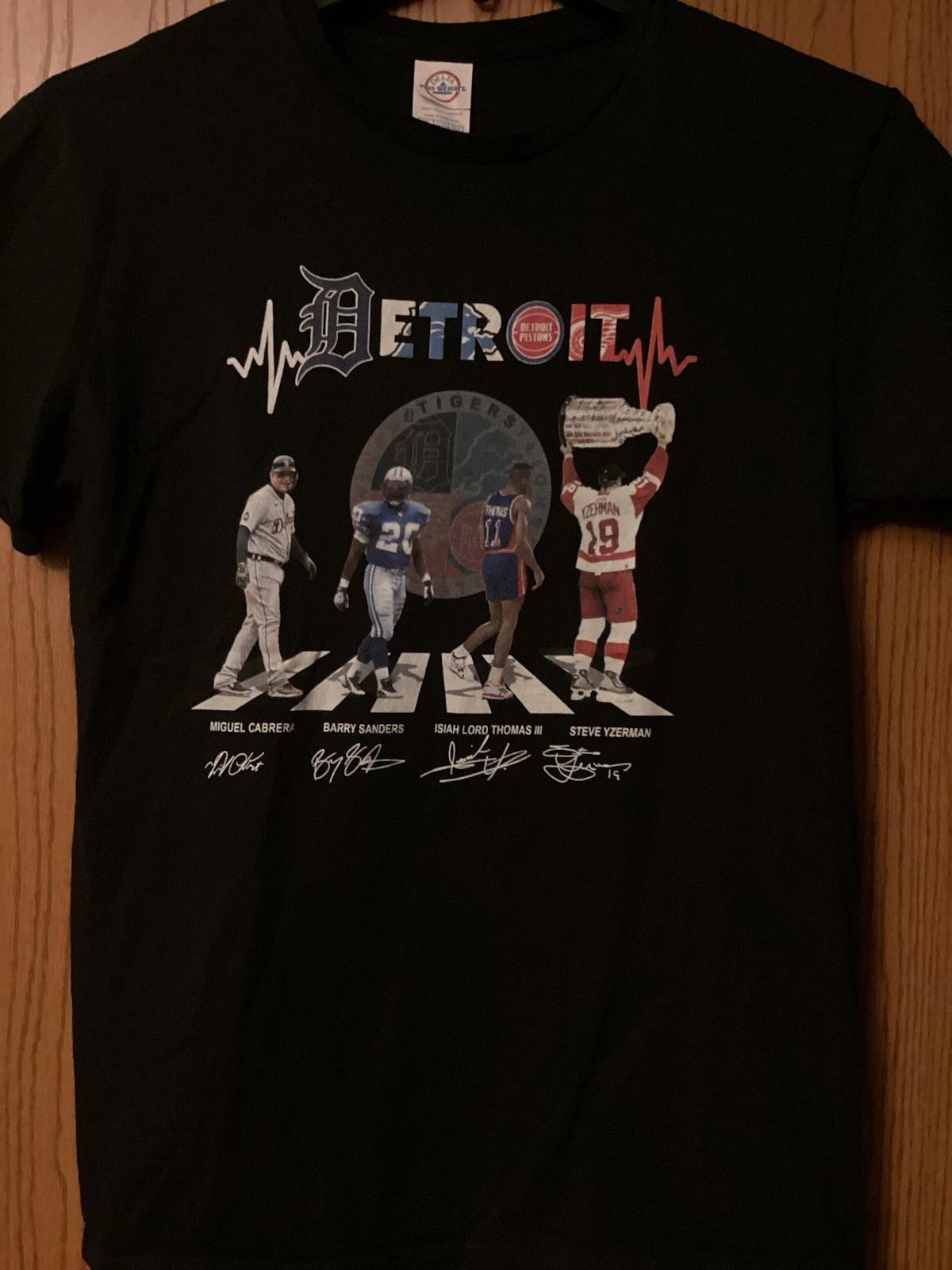 

Detroit Sports Legends - Cabrera/Sanders/Thomas/Yzerman - Black Shirt - M XL