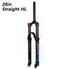 Furcă Bicicletă Mountain Bike BOLANY FKM - 20, Aliaj de Magneziu, Blocare pe Umeri, Dimensiuni 26/27.5/29", Tub Drept, Amortizare pe Aer