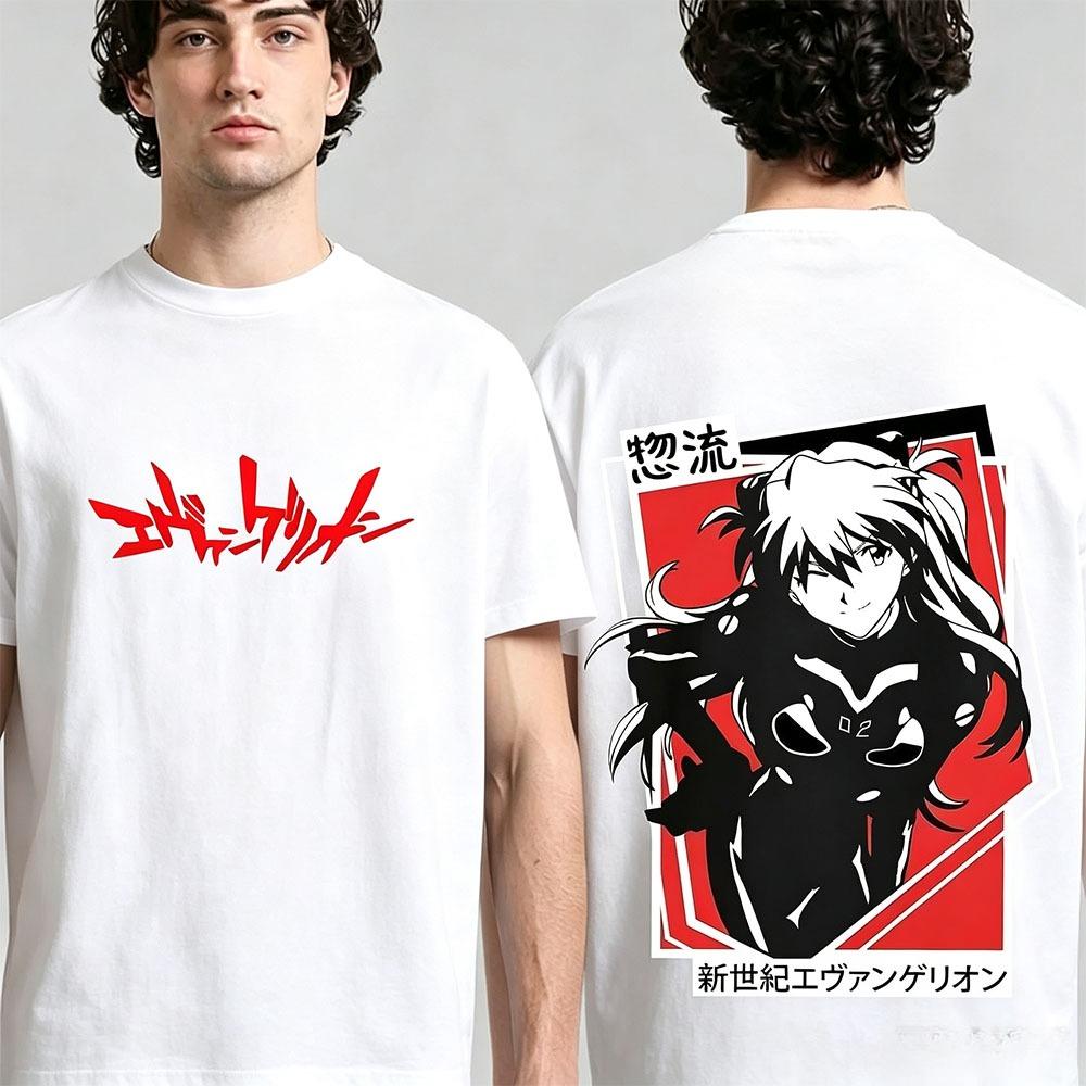 2026 Summer New Arrival Evangelion Pattern Street Style Print ShortSleeve TShirt Y2k Style Suitable For Both Unisex And Unisex