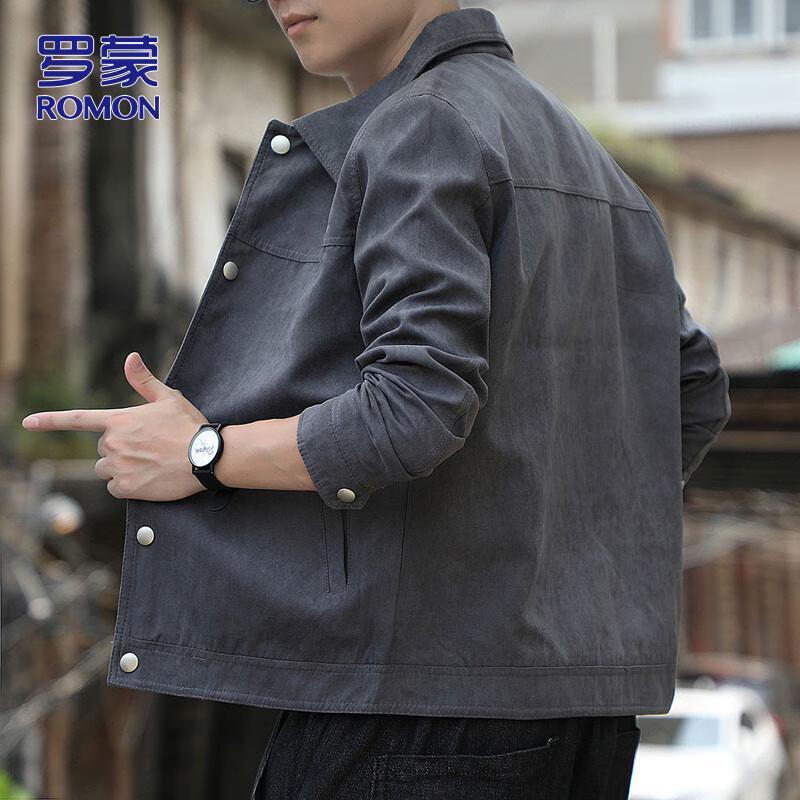 ROMON Men's Autumn/Winter Casual Collared Jacket