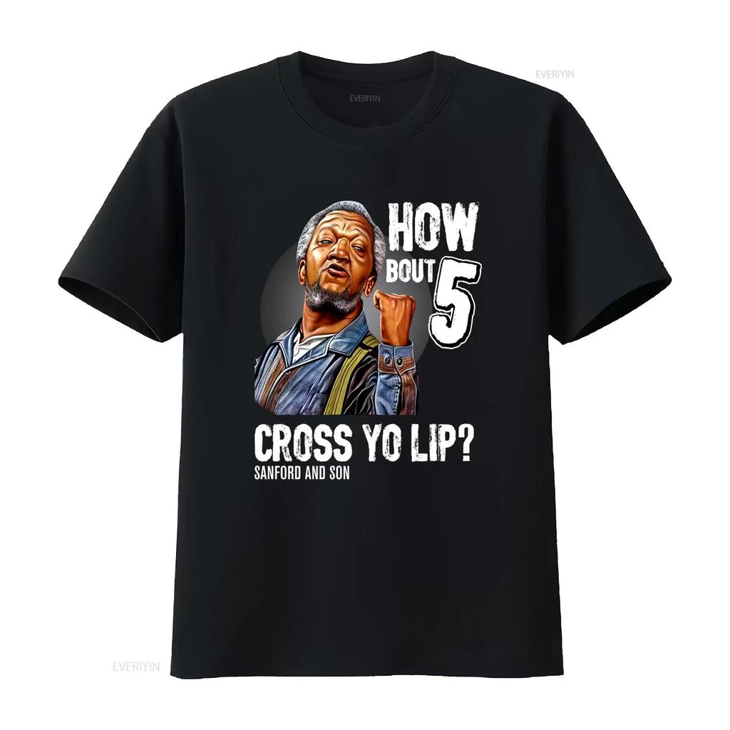 Retro Sanford and Son How Bout Funny Quote Print Casual Streetwear T Shirt vintage Washed designer clothes