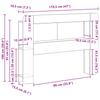 Headboard Cabinet with Storage High Gloss White Particleboard
