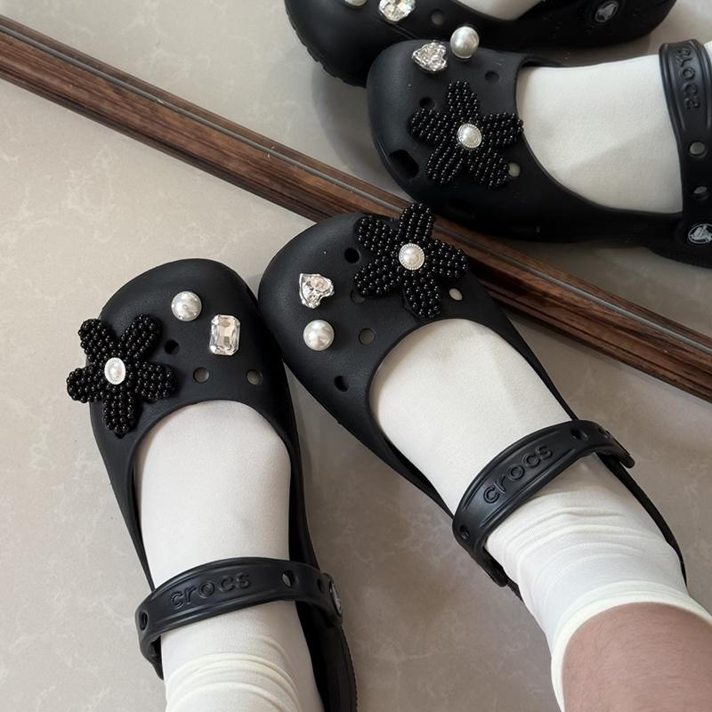 Original Shoe Charms Set Women Retro Ballet Shoes Corc Charms Pack  Flowing Ballet Shoe Decorations Diy Shoe Accessories