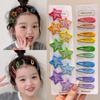 10Pcs Star Heart Shaped Hair Clips Alloy Side Clips Cute Hairpins