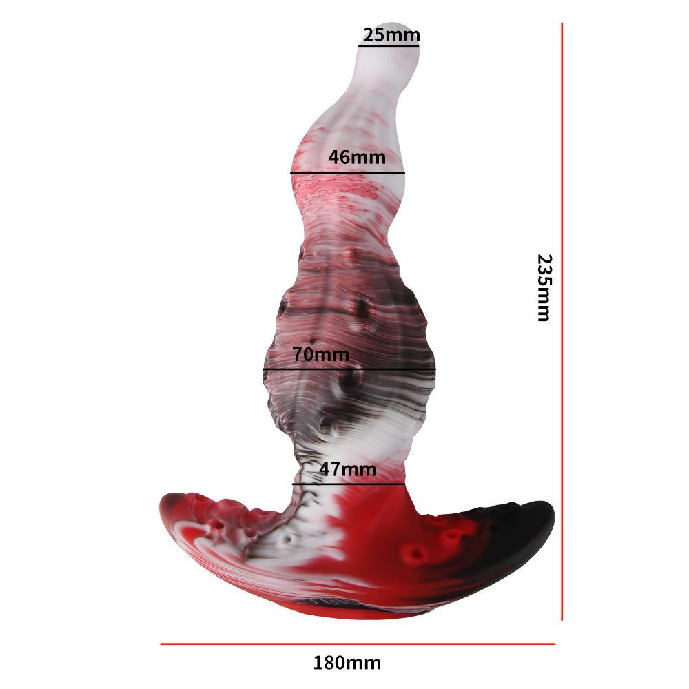 Plug Anal Texturé Portable - Design Couleur Tourbillonnante, Doux & Élastique, 4 Tailles pour une Exploration Intime Sur Mesure