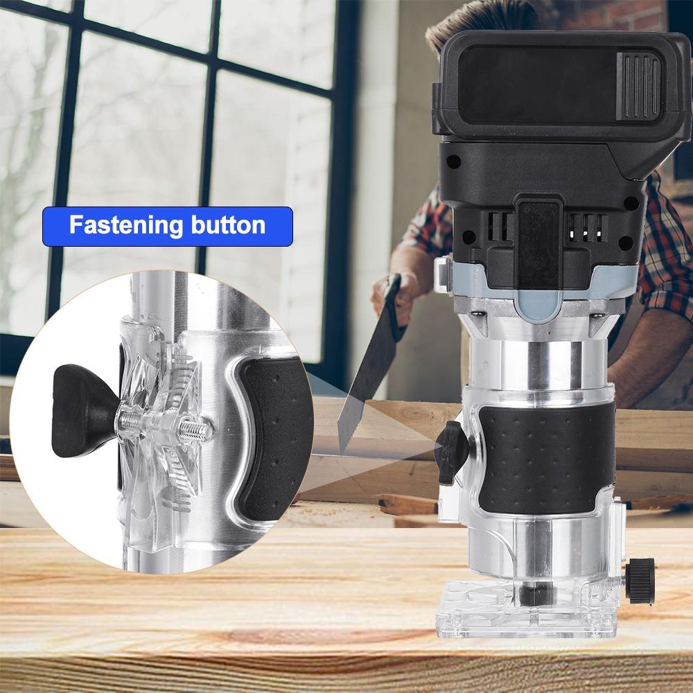 6 Gear Brushless Cordless Electric Trimmer Wood Router Engraving Slotting Machine Wood Milling Cutter for Makita 18V