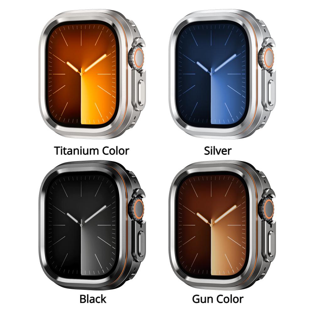 Halo Style Aluminum Alloy Case For Apple Watch Ultra Case 49mm Metal Frame Bumper Protective for iWatch Ultra 2/3 49MM luxurious Protector Cover