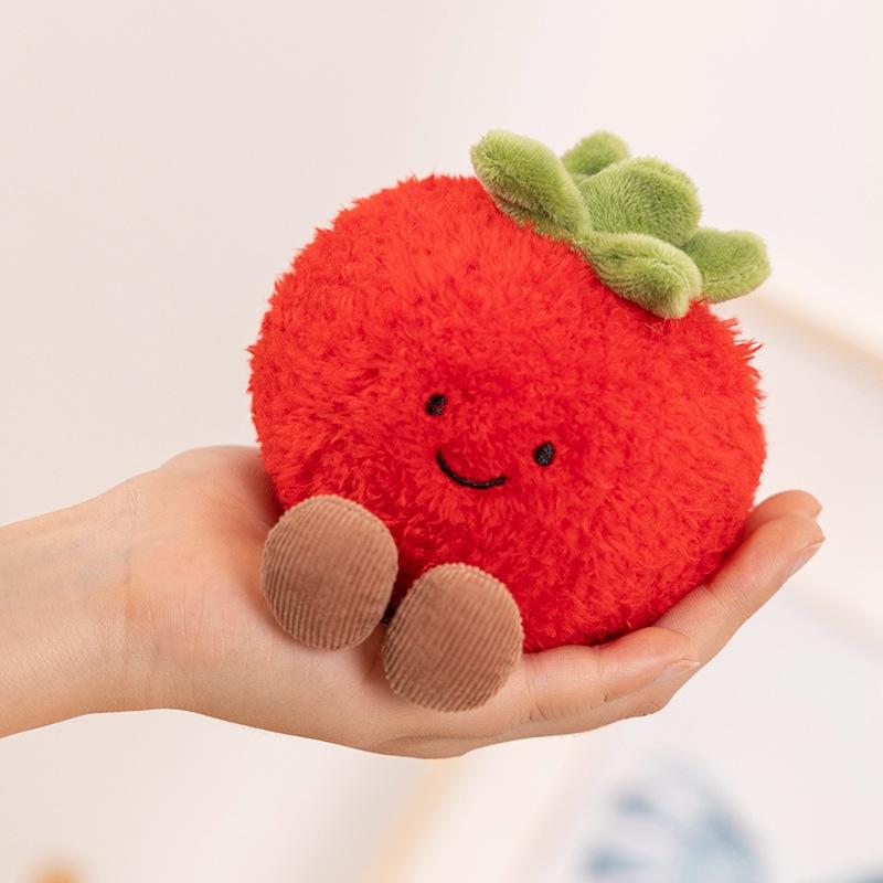 Creative Simulation Peanut Chestnut Doll Plush Toy Cute Vegetables, Fruits, Tomatoes, Orange Doll Ornaments