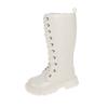 Children High Boots Soild Color Versatile Kids Long Boots Round Toes Soft  Autumn  Girls  Boots Mid-calf Non-slip