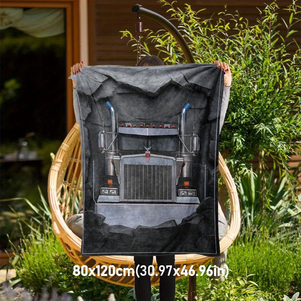 

1pc Truck Cave Blanket for Sofa Bed Soft and Light Bedding Ideal for Picnics, Ultra-Soft All-Season Throw for Outdoor Travel - Christmas-c0803003 80cm x 120cm