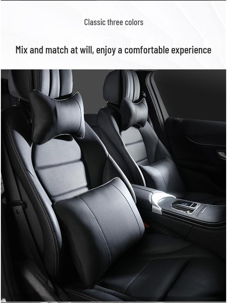 Honda Accord CR-V Civic Car Headrest & Lumbar Support Pillow Set