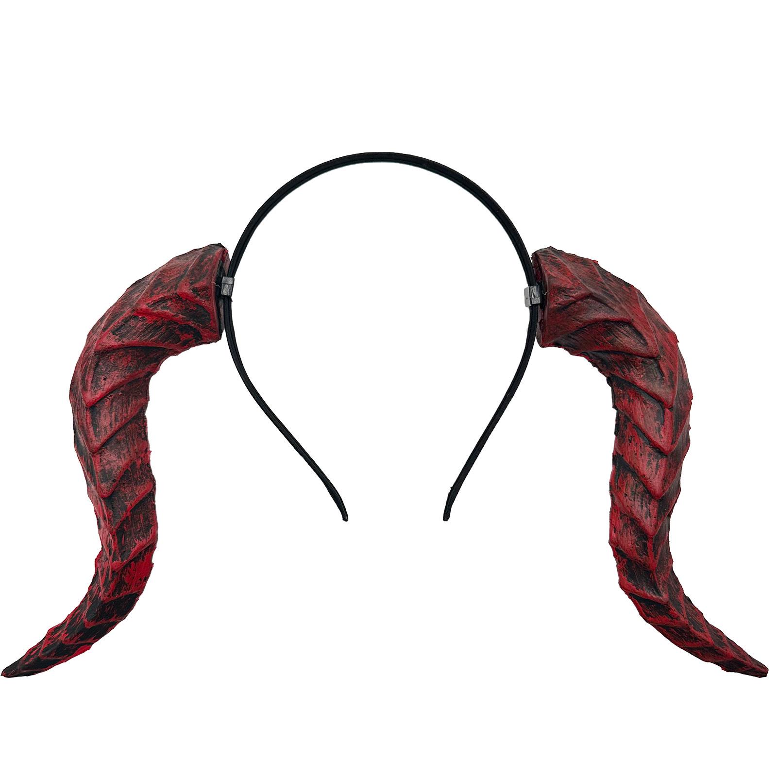 Halloween Dragon Bull Horn Headband for Carnival, Mardi Gras, and Cosplay One Size