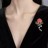 National Beauty and Heavenly Fragrance Peony Brooch, High-end Pearl Brooch, Suit Coat Enamel Pin