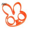 Novice Friendly Egg Mold Silicone Fried Mold, Bunny Shape, Non-Stick High Temperature Double Yolk Resistant Ring, for Eggs Pancakes Waffles Chocolate