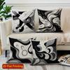 2D Modern Abstract Pattern Decorative Pillow Covers Pattern Cushion Cover Suitable For Sofa Bedroom Car Pillow Cover